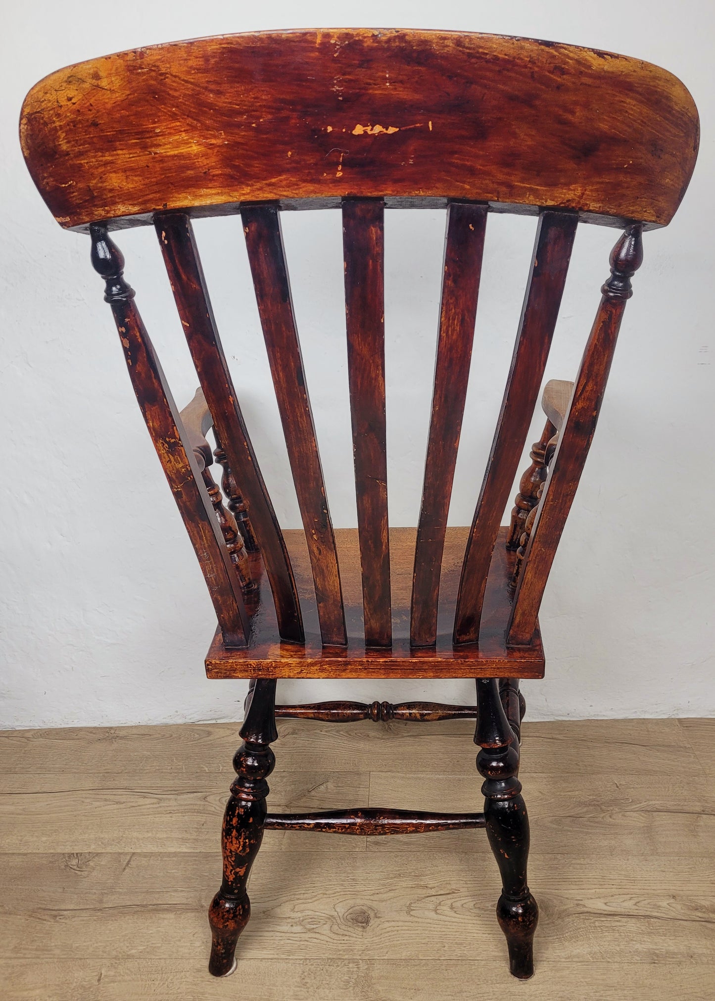 Victorian Kitchen Armchair 19thC Slatback Farmhouse Delivery Available