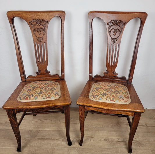 Pair Of Chairs Arts And Crafts Bedroom 1940s Upholstered Delivery Available