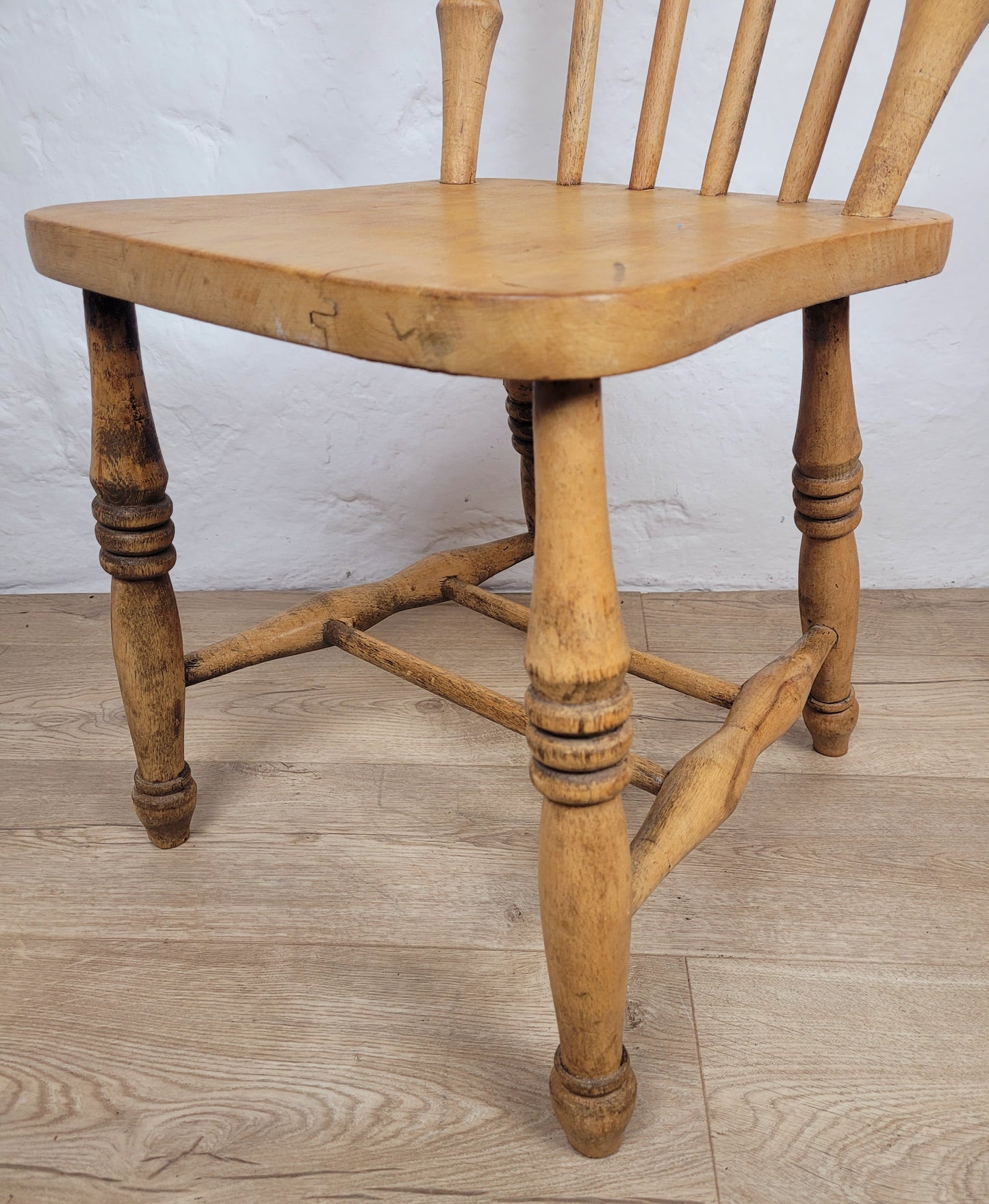 Pine Writing Desk & Chair Leather Top Country Rustic Antique Delivery Available