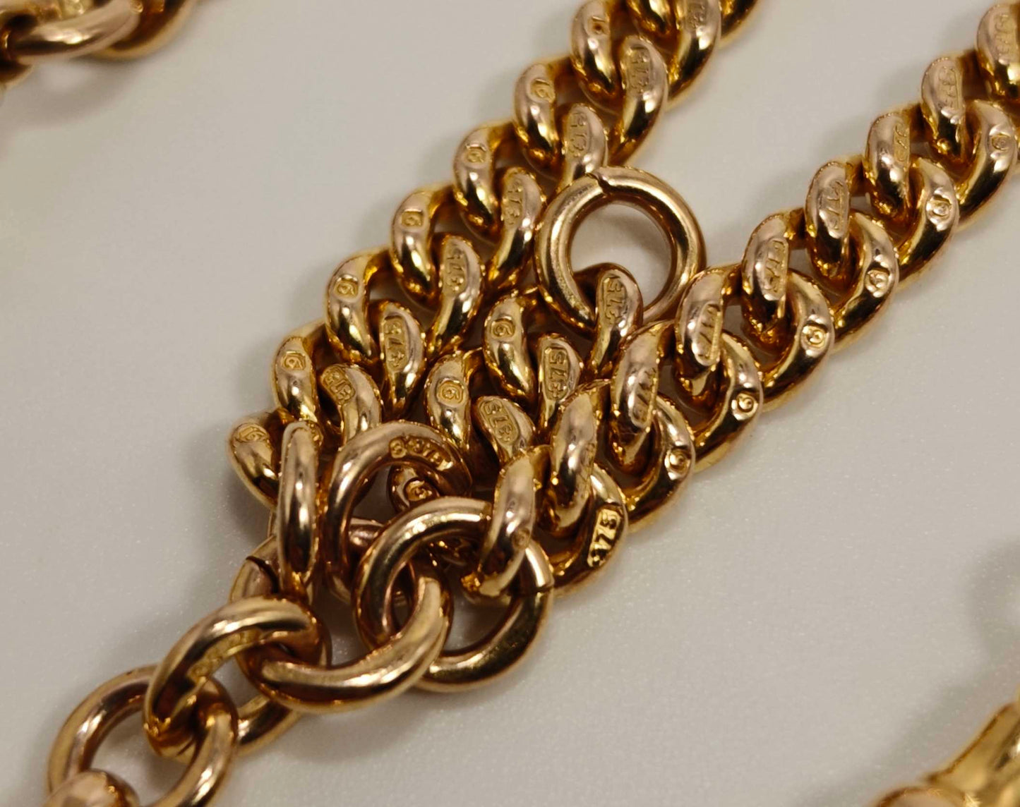 9ct Gold Albert Chain Signed WHWLD 375 Dog Clasp T-Bar Antique Postage Available