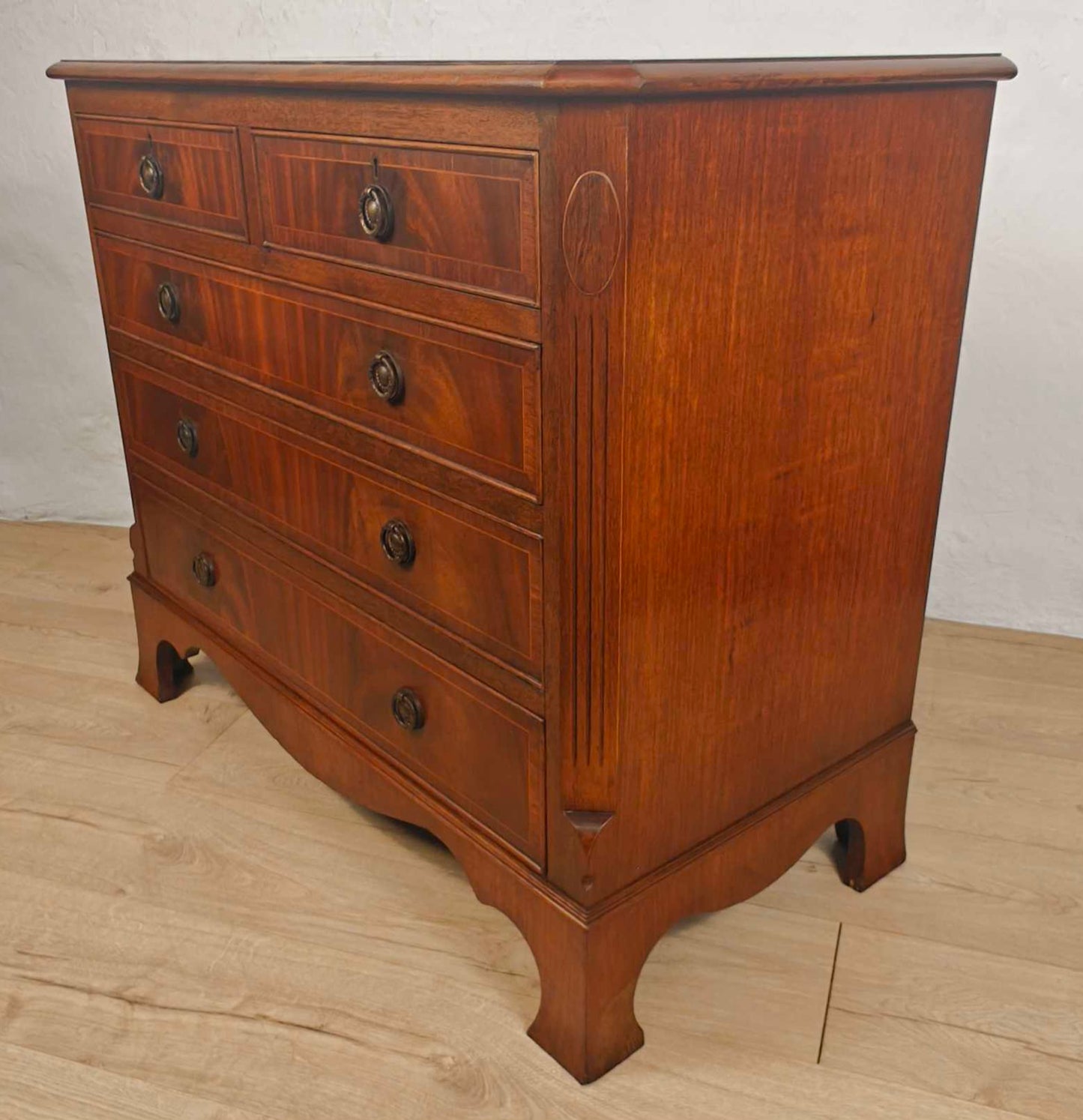 Reproduction Chest Of Drawers Mahogany Drop Handles Storage Delivery Available