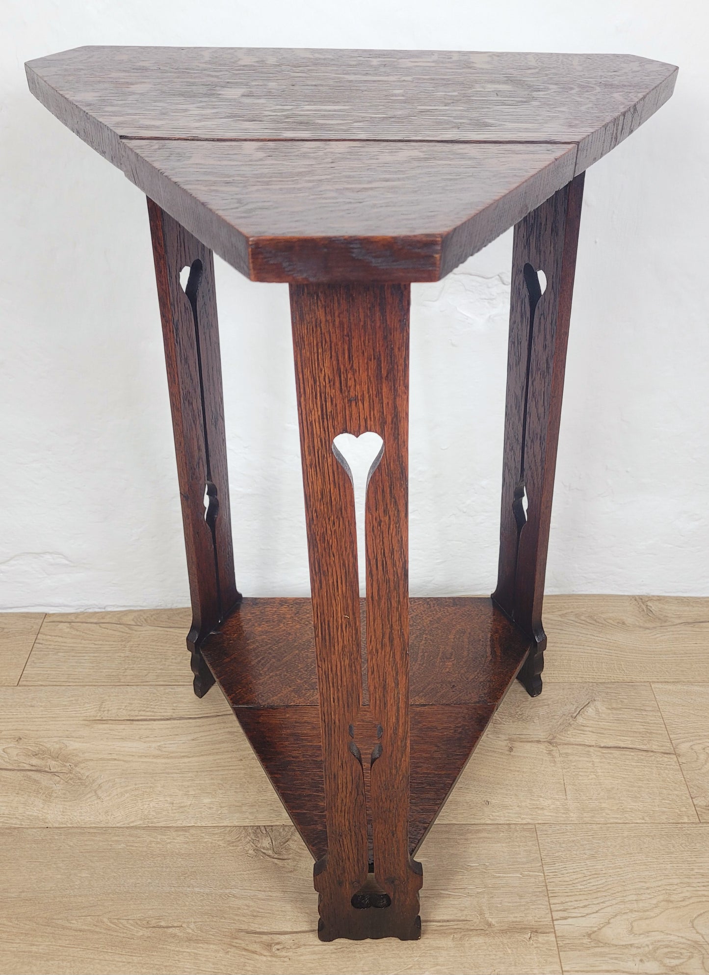 Triangular Occasional Tripod Table English Arts & Crafts 20thC Postage Available