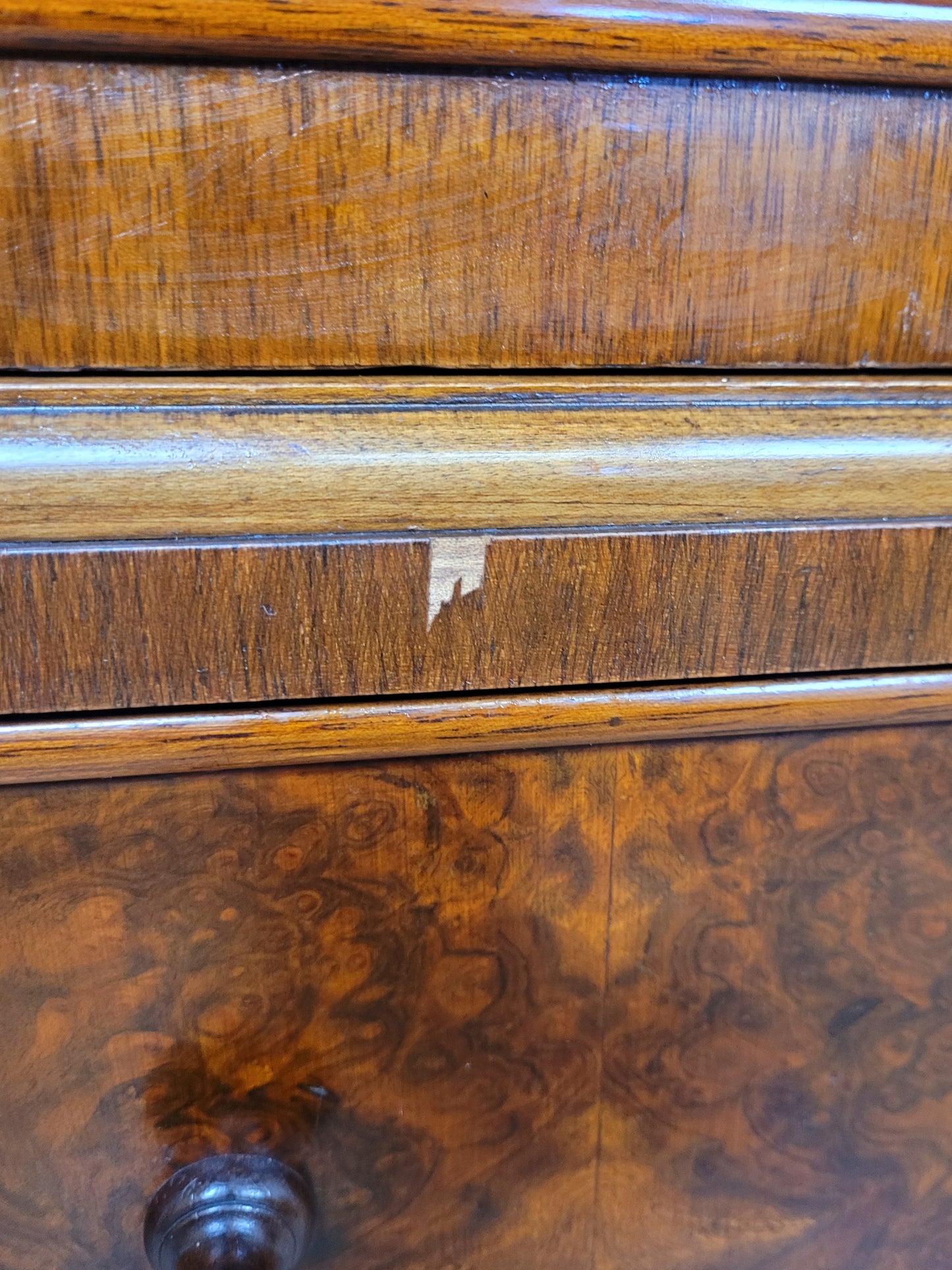 Walnut Tallboy Dresser Cabinet Linen Storage Vintage 1930s Delivery Available