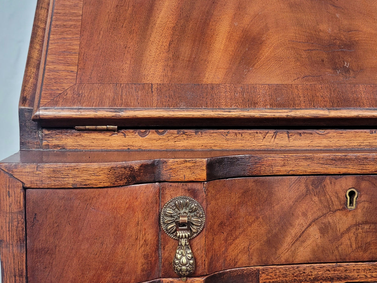 Walnut Writing Desk Bureau Ladies Lock & Key Queen Anne 1920s Delivery Available