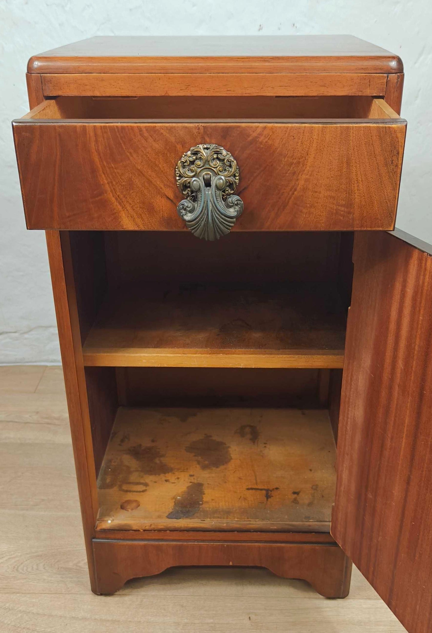 Vintage Bedside Cabinet B&E Furniture Walnut Mid 20th-Century Postage Available