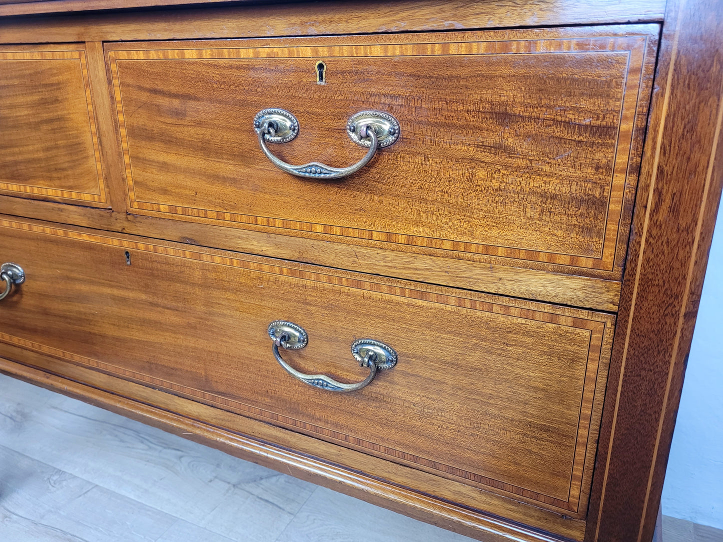 Victorian Dressing Chest of Drawers Inlaid 19thC Drop Handles Delivery Available