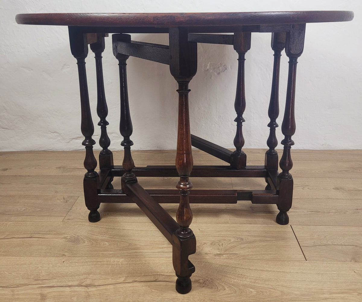 Dining Table Early 20thC Oak Drop Leaf Gateleg Country 1920's Delivery Available