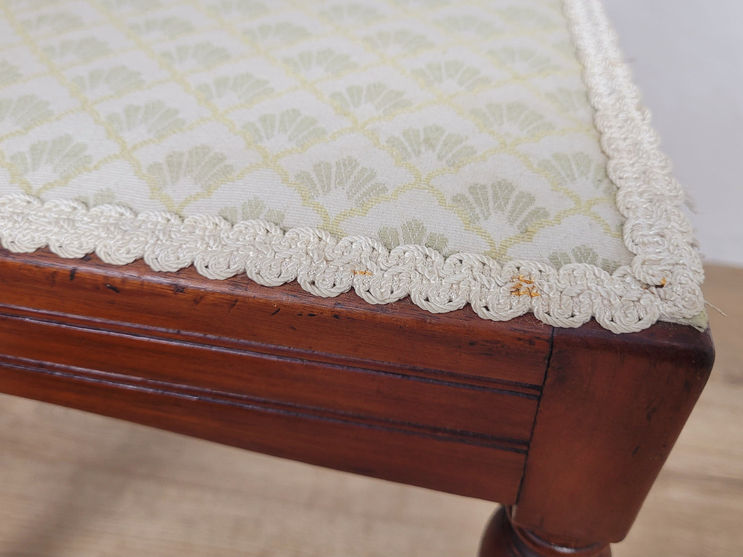 Carved Occasional Chair Mahogany Upholstered Antique Postage Available