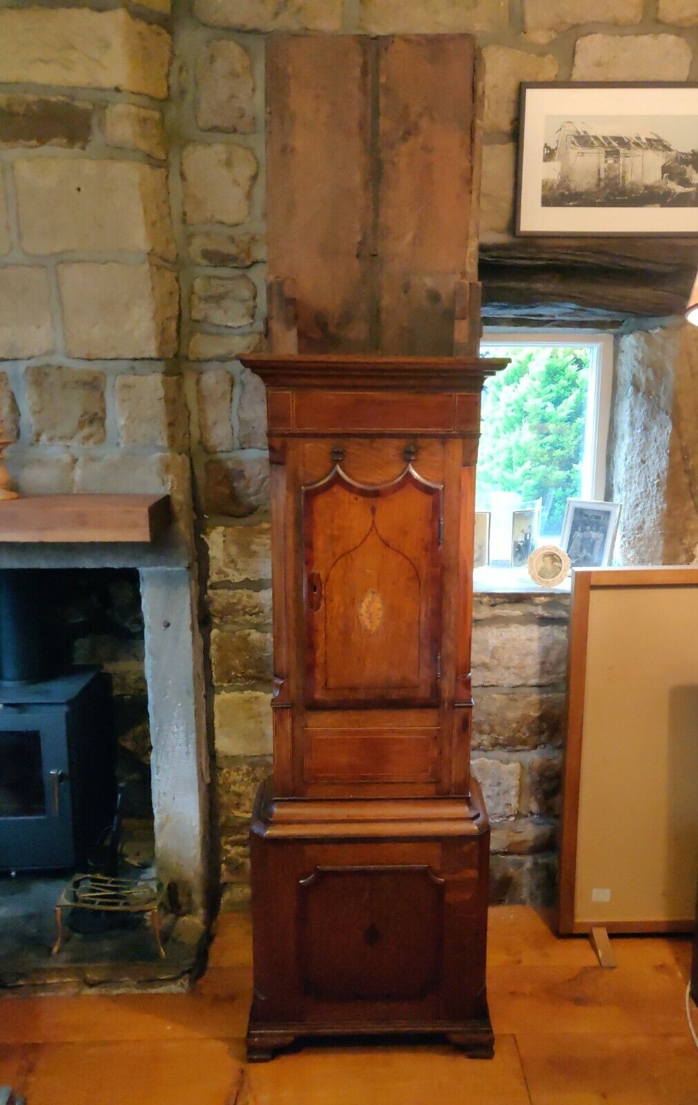 Grandfather Clock J.Bennett Original 19thC 8 Day Moon Roller