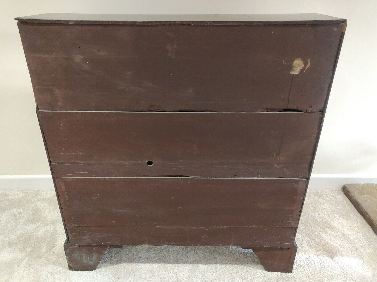 George I Walnut Bureau Featherbanded