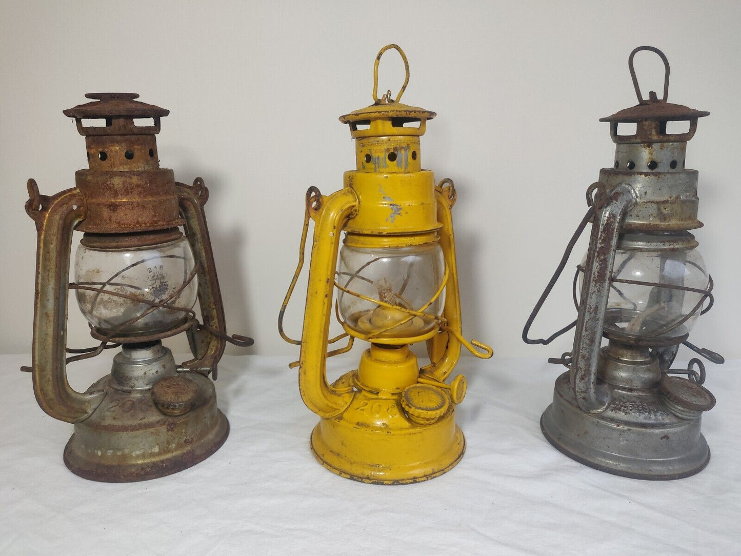 Kerosene Small Lamps Ever Bright Brand Lanterns Set of 3